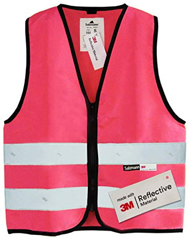 Salzmann Children's High Visibility Vest - Reflective Safety Vest with Zipper - Made with 3M Reflective Material