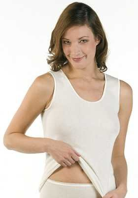 Medima Damen Hemd ohne Arm - Angora - Baumwolle