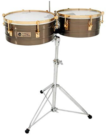 Latin Percussion, Timbales Karl Perazzo, 14 et 15, Bronze antique, LP257-KP