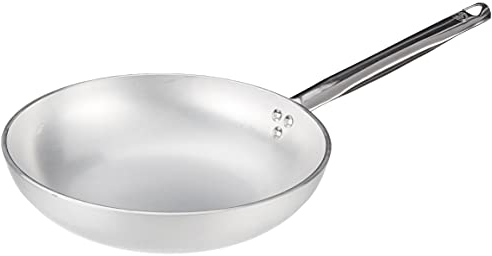 Pentole Agnelli Linea Alluminio Padella Radiante svasata alta a saltare in alluminio 5mm – 1 manico inox, Argento, 28 cm