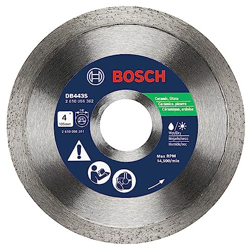 Bosch DB443S 4 in. Standard Continuous Rim Diamond Blade for Clean Cuts