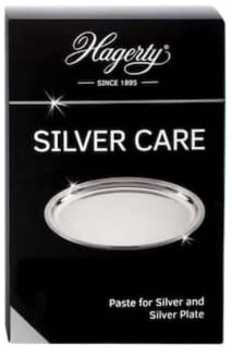 Hagerty Silver Care Pâte à polir I 185 g I Pâte à polir pour l'argenterie ternie pour le nettoyage et l'entretien des plats et des assiettes en argent ou en métal argenté I Éponge incluse