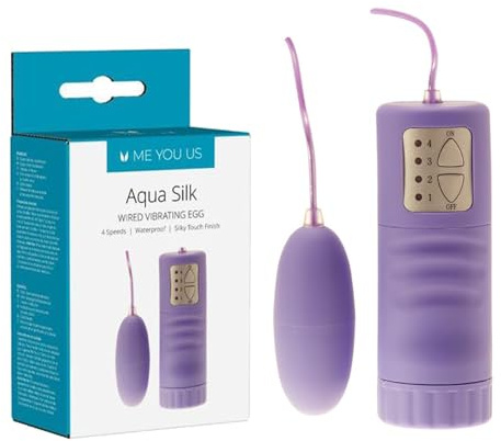 Me You Us – Aqua Silk Vibrating Love Egg Bullet in Violet – Remote Control Vibrator for Women – 4 Speed Settings, Waterproof & Discreet, Travel-Friendly Love Egg - Packaging May Vary