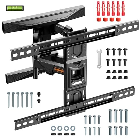 VonHaus TV Wall Bracket for 37-82 Screens, Articulating Full Movement TV Bracket, Wall Mount with Tilt & Swivel, 35kg Capacity, Max VESA: 600x400mm