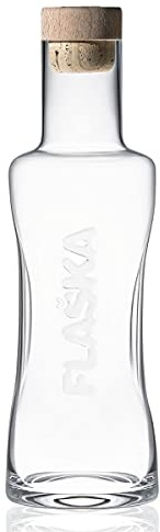 Jarra de Cristal para Agua VODAN con Tapa de madera y Expancork | Fabricada en la UE con Cristal Soplado de 1ª Calidad | 1 Litro | BPA Free