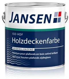 Jansen ISO-HDF Holzdeckenfarbe weiß 2,5l seidenglänzend Grund und Deckanstrich