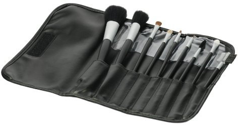 Fantasia 19013 Pinseltasche mit 9 Puder- und Kosmetikpinseln, Klettverschluß, Maße: 31,5 x 23.5 cm