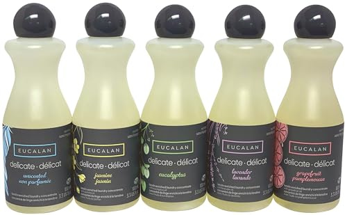 Eucalan Fine Fabric Wash Gift-Pack , 5 Pieces Per Pack , 3.3ounces each Bottle