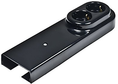 2-fach Aufputz Schuko Steckdose weiss oder swartz (Schwarz)