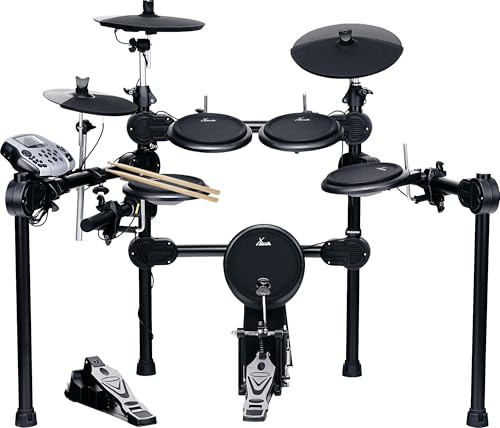 XDrum DD-520 E-Drum Set (elektronisches Schlagzeug, mit Sticks & Fußmaschine, Kopfhörer-Anschluss, 458 Sounds)