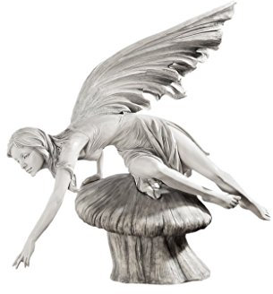Design Toscano The Daydream Fairy Garden Statue, 18 Inch, Polyresin, Antique Stone
