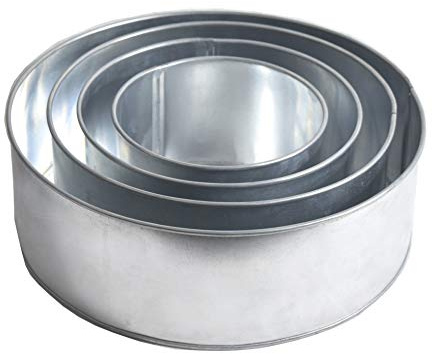 EUROTINS 4 Tier Round Multilayer Birthday Wedding Anniversary Cake Tins - 6,8,10,12 (4 Deep)