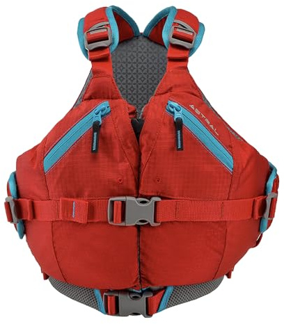 Astral Otter 2.0 Kids' Life Jacket - Comfortable, Padded USCG Type III PFD Youth Life Vest for SUP, Sailing, & Whitewater - Red - Youth