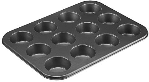 Westmark Muffinbackform, Für 12 Muffins, Antihaftbeschichtung, kaltgewalzter Stahl, Back Meister, Anthrazit, 32902270
