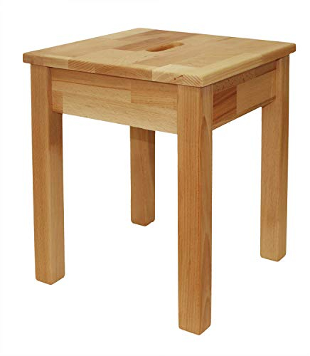 Betten-ABC Bubema Multi-Hocker mit Eingriff aus massiver Kernbuche, Natur geölt, extrem stabil