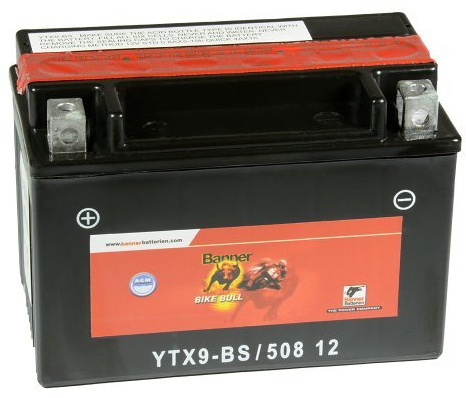 Banner Bike Bull Motorradbatterie AGM 12V 8Ah 50812 YTX9-BS by Banner