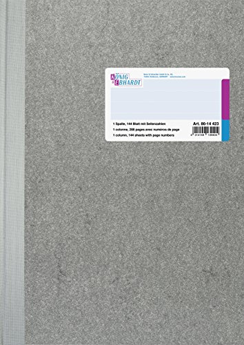 König & Ebhardt König und Ebhardt König & Ebhardt 8614423 Geschäftsbuch / Spaltenbuch (A4 mit festem Kopf 1 Spalte 32 Zeilen, 80g/m², 144 Blatt Fadenheftung, mit Seitenzahl)