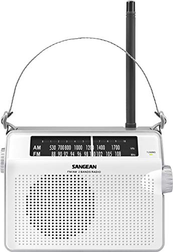 Sangean PR-D6 Radio analogique réglage Grave Blanc