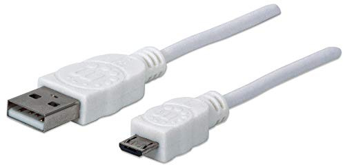 MANHATTAN ICOC MUSB-A-003W USB 2.0 A/Micro B-kabel 0,3 m Vit