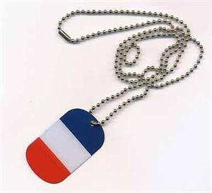 FRIP - DOG TAG Frankreich Erkennungsmarke Kette Grösse 30 x 50mm