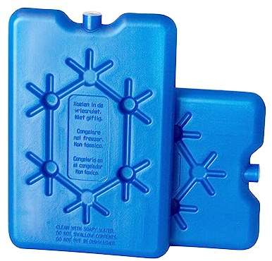 ToCi Set di 2 piatti refrigeranti da 200 ml ciascuna, elementi di raffreddamento blu per borsa termica e contenitore refrigerante, cuscinetti refrigeranti per alimenti, riutilizzabili e senza BPA