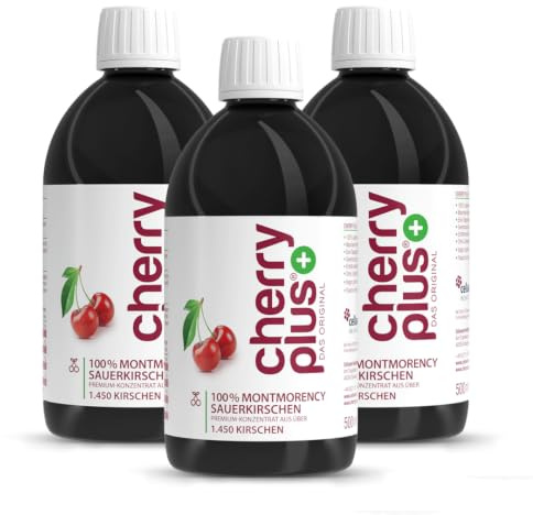 US-Montmorency-Sauerkirsch-Konzentrat – hochkonzentriert – 1.450 Montmorency-Sauerkirschen pro Flasche (500 ml) – Cherry PLUS