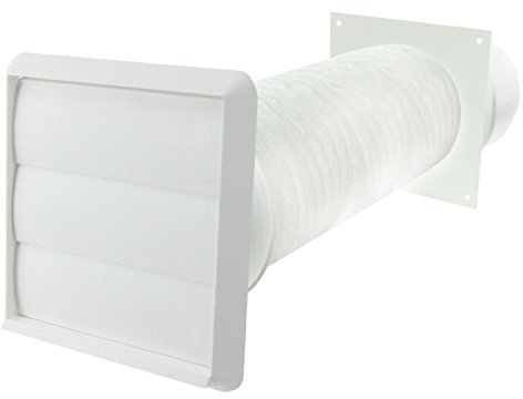 Spares2go Exterior Wall Ducting Kit for Bosch Cooker Hoods (White, 4 / 102mm)