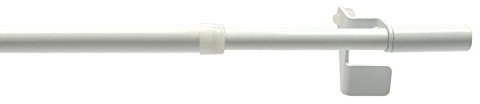 JalousieCrew Klemmstange Spannstange Farbe weiß - Länge 30 bis 110 cm - ausziehbar -Scheibenstange ohne zu Bohren (50-80 cm)