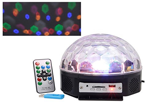 LED Kugel Discokugel Magic MP3 innen bunt