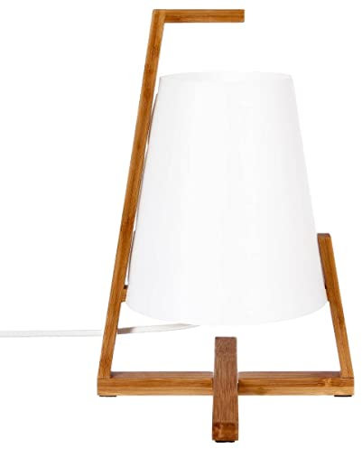 Bambuslampe und Kunststoffschirm H31