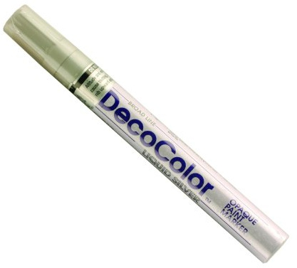 UCHIDA 300-C-SLV Marvy Deco Color Broad Point Paint Marker, Silver, 1 Count (Pack of 1)