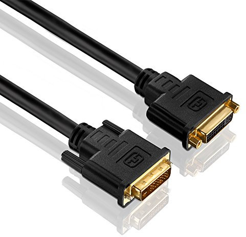 PureLink PI4300-020 Cable de extensión Dual Link DVI (WUXGA (1920x1200)), DVI-D Hembra (24+1) a DVI-D Macho (24+1), Certificado, 2,00m, Negro