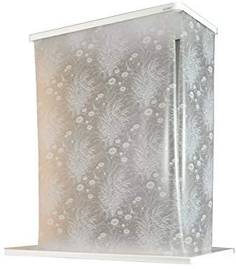 ECO-DuR,4024879010591,1 Paar Ersatzvorhänge ECK Duschrollo 134x62 cm - Seerose weiß