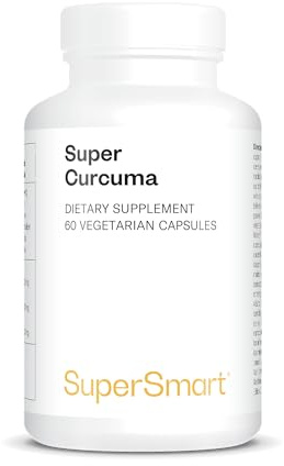 Super Curcuma - Hoch bioverfügbarer - 60 vegane Kapseln - SuperSmart | Meriva®-Extrakt - Pflanzliches Nahrungsergänzungsmittel ohne Zusatzstoffe
