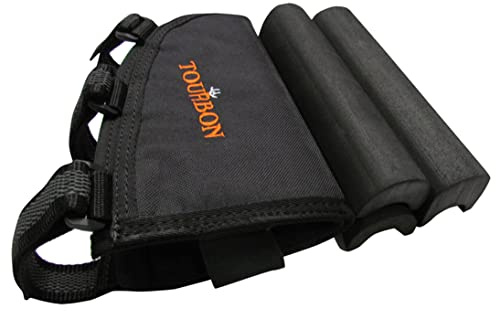 Tourbon Sacoche pour cartouches de fusil à hauteur réglable - Appui-joues pour droitiers, Noire
