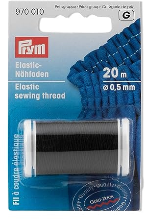 Prym Consu Filo per Cucire, Polyester, Nero, 20 Metri di Lunghezza x 0,5 mm di Spessore, unità