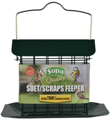 Supa Premium Suet Block and Scrap Feeder with Tray has been specifically designed for the feeding of Suet Blocks & Scraps but can also be used for Fruit, Seed Blocks etc.