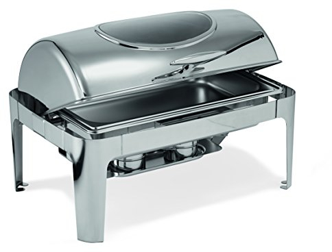 Chafing dish GN 1/1 con finestra sul coperchio e serbatoio Roll Top