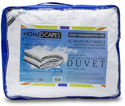 Homescapes Leichte Bettdecke 200x200 cm, Sommerdecke Wärmeklasse 2, Stepp-Bettdecke wie Daunen aus Super-Mikrofaser, Sommerbett mit 180 GSM Füllung, Oeko-TEX Standard 100