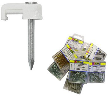 WURKO 8426024006095 - Grapas cable 2 planas 6095 blister-13