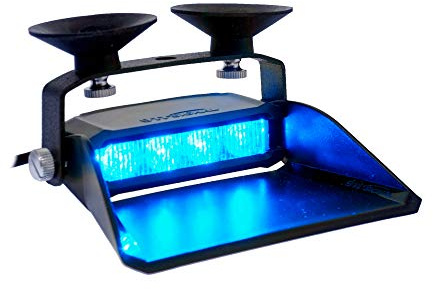 LED-MARTIN® S4 Straßenräumer – Lichtfarbe blau - für den professionellen Einsatz, ECE-R65 Typengenehmigung, Frontblitzer mit 19 Blitzmuster, 12V/24V, 3 Meter Anschlusskabel
