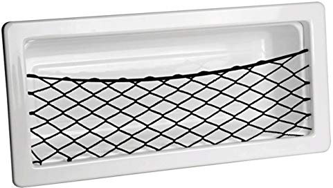 OSCULATI ABS Seiten-Ablage fest oder mit Netz - 540mm x 244mm x 120mm, Ausführung:mit Netz und Kanten