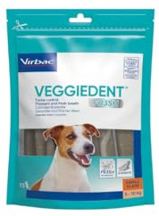 VeggieDent S | Kaustreifen für kleine Hunde | 224 g | Vegetarisch | Virbac | Ergänzungsfuttermittel | Zur Unterstützung der täglichen Zahnpflege und Maulfrische | Vegetarisch