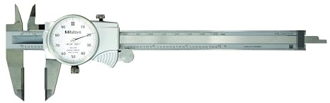 Mitutoyo 505-738 Serie 505 - Calibro a quadrante con ganasce in metallo duro per misurazione OD e ID, 0 cm di precisione, 0 -6 gamma