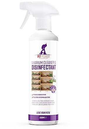 Pet Power - Vivarium Cleaner & Disinfectant 500ml - Safe Natural Formula for Reptile Habitats - Odour Eliminator & Bacteria Fighter