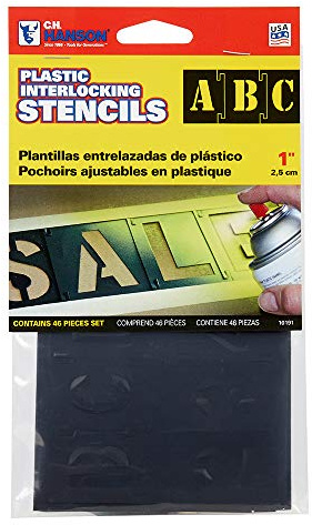 CH Hanson 10191 1 - 46 pc. Plastic Interlocking Stencil