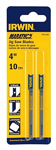 Irwin Tools IRWIN 3071410D U Shank Down Cutting 4 10 TPI Carbon Fleam Ground Jig Saw Blade