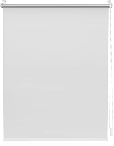 Lichtblick Thermorollo ohne Bohren, Klemmfix, Verdunklungsrollo, Hitzeschutz, Sichtschutz, Wandmontage, Deckenmontage, Rollo für Fenster und Türen Weiß,B80 x H220 cm