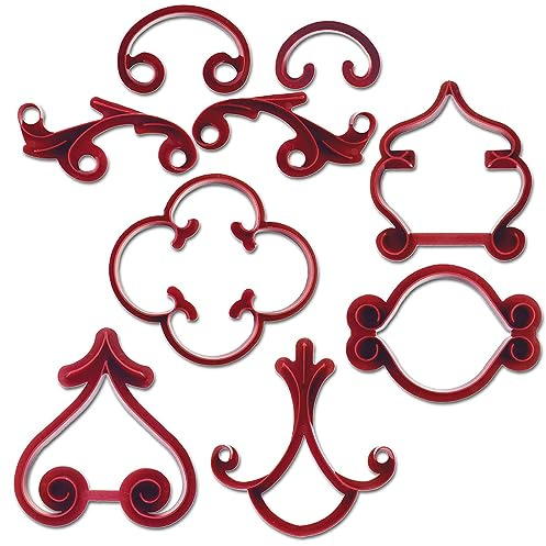 Fondant Prägestempel Arabeske Set 9-Teilig