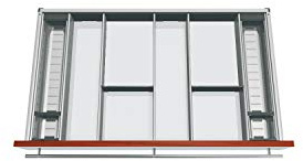 Blum Orga-Besteckeinsatz Facheinteilungs-Set KB 900mm, NL 500mm, grau